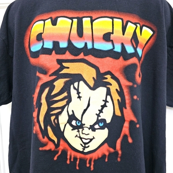 CHUCKY Crewneck Short Sleeve Airbrush Print Tshirt Size 2X - Picture 4 of 7